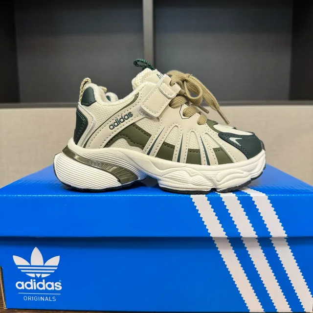 Adidas Beige Pink Sole Layered Synthetic Mesh Upper Chunky Sneakers 13