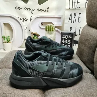 Adidas Black and Dark Green Mesh Cage Sneakers