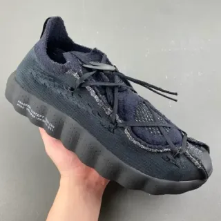 Adidas Black Gray Knit Upper Integrated Lacing Lifestyle Sneakers
