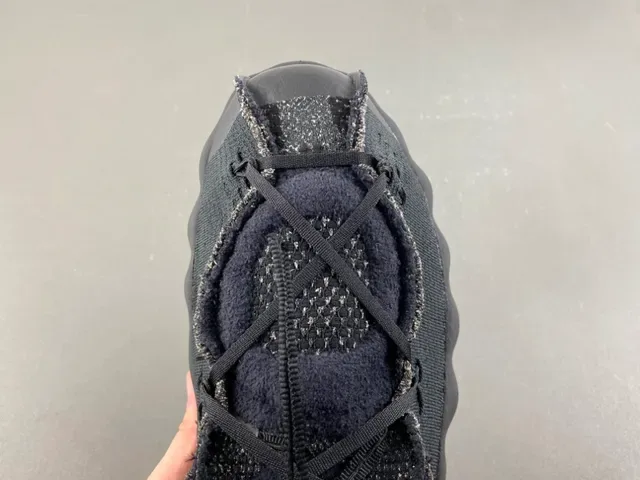 Adidas Black Gray Knit Upper Integrated Lacing Lifestyle Sneakers 5