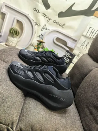 Adidas Black Monolithic Sculpted Wavy Midsole Chunky Sneakers 7