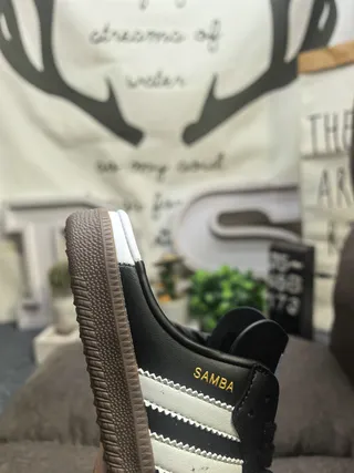 Adidas Black White Leather Upper Three-Stripe Side Panel Loafer 3