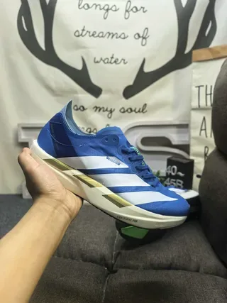 Adidas Blue White Gold Performance Sneakers 5
