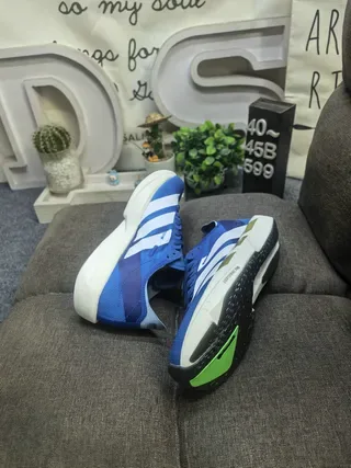 Adidas Blue White Gold Performance Sneakers 6