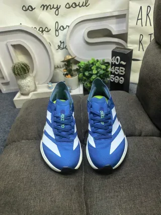 Adidas Blue White Gold Performance Sneakers 10