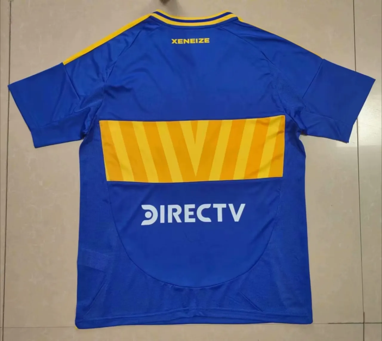 Adidas Boca Juniors Bleu Jaune col V manches courtes maillot 2