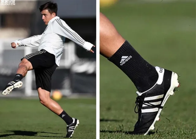 Adidas Copa Mundial কালো সাদা লাল দৃঢ় মাটি ফুটবল জুতা 16