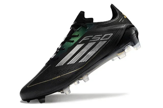 Adidas F50 Black Gold Textured Synthetic Upper Outsole Firm-Ground Soccer Shoes 3