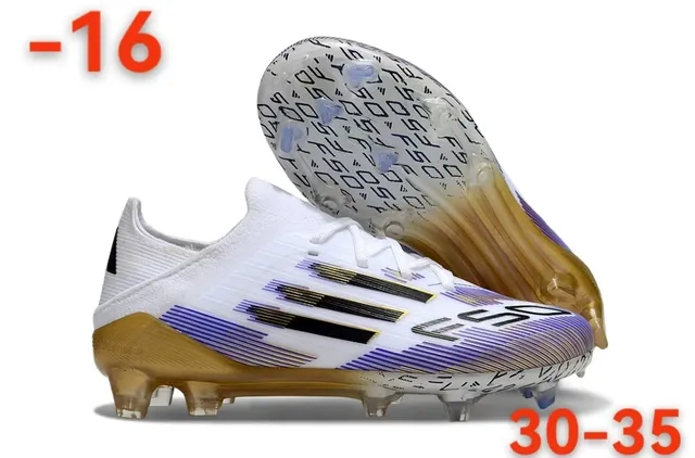 Adidas F50 Blue Multicolor Low-Cut Knit Upper Sprintweb Cage Overlay Firm-Ground Soccer Shoes 6