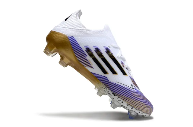 Adidas F50 Blue Multicolor Low-Cut Knit Upper Sprintweb Cage Overlay Firm-Ground Soccer Shoes 7
