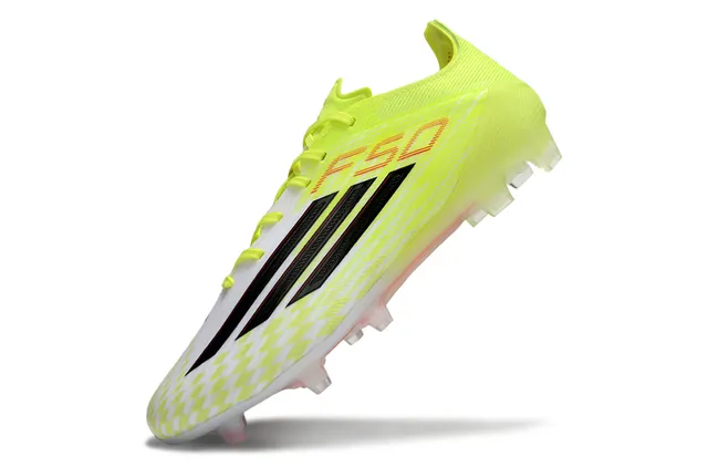 Adidas F50 Neon Yellow White Black Firm-Ground Soccer Shoes 3