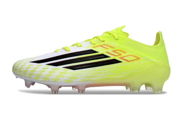 Adidas F50 Neon Yellow White Black Firm-Ground Soccer Shoes 7
