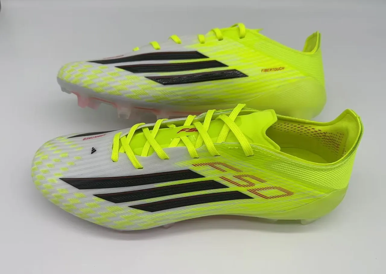 Adidas F50 Neon Yellow White Black Firm-Ground Soccer Shoes 9