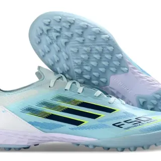 Adidas F50 Spark Flexx Zapatos de fútbol Turf Azul Claro
