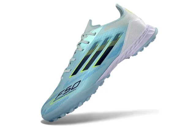 Adidas F50 Spark Flexx Chaussures de football Turf Bleu clair 3