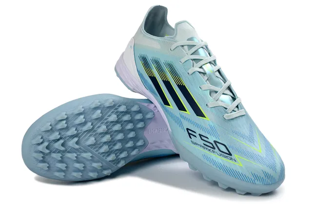 Adidas F50 Spark Flexx Chaussures de football Turf Bleu clair 4