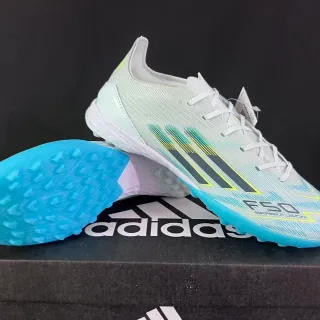Adidas F50 Sparkfusion Light Mint and Cyan Turf Zapatos de fútbol