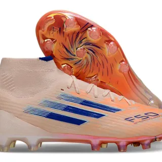 Adidas F50 Sparkle Fusion Beige Orange Blue Firm-Ground Soccer Shoes