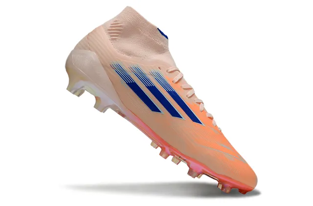 Adidas F50 Sparkle Fusion Beige Orange Blue أحذية كرة القدم للأرض الصلبة 2