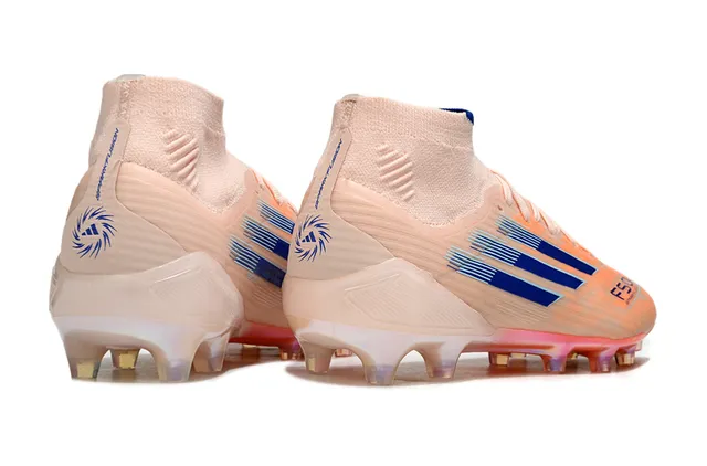 Adidas F50 Sparkle Fusion Beige Orange Blue أحذية كرة القدم للأرض الصلبة 5