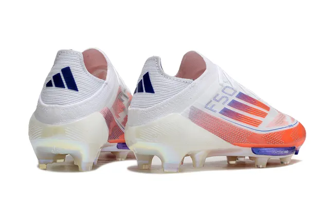 Adidas F50 White Orange Lightweight Knit Upper Sprintweb Cage Overlay Firm-Ground Soccer Shoes 5