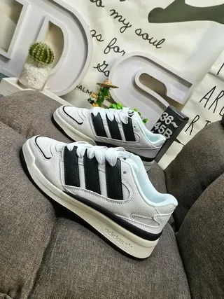 Adidas Forum 2000 Black and White Lifestyle Sneakers 7