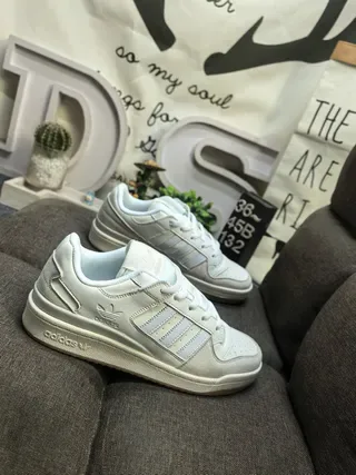 Adidas Forum Beige Gray Low-Top Cupsole Lifestyle Sneakers 9