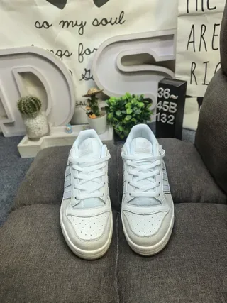 Adidas Forum Beige Gray Low-Top Cupsole Lifestyle Sneakers 10