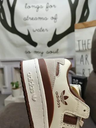 Adidas Forum Low Off-White and Brown Lifestyle Sneakers 3