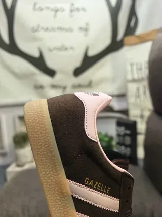 Adidas Gazelle Brown and Pink Suede Lifestyle Sneakers 3