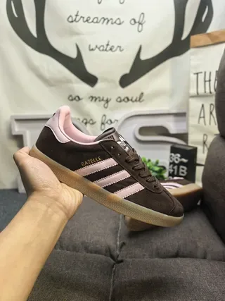 Adidas Gazelle Brown and Pink Suede Lifestyle Sneakers 5