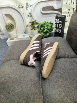 Adidas Gazelle Brown and Pink Suede Lifestyle Sneakers 6