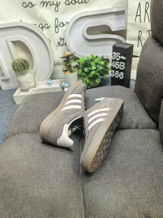 Adidas Gazelle Dark Gray and Pink Lifestyle Sneakers 6