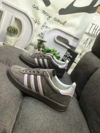 Adidas Gazelle Dark Gray and Pink Lifestyle Sneakers 7