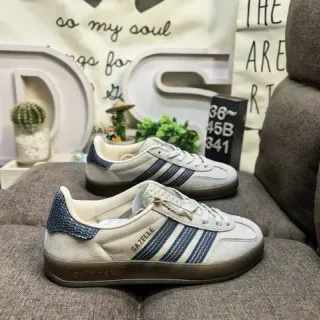 Adidas Gazelle Off-White and Navy Lifestyle Sneakers