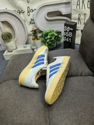 Adidas Gazelle Off-White and Navy Lifestyle Sneakers 6