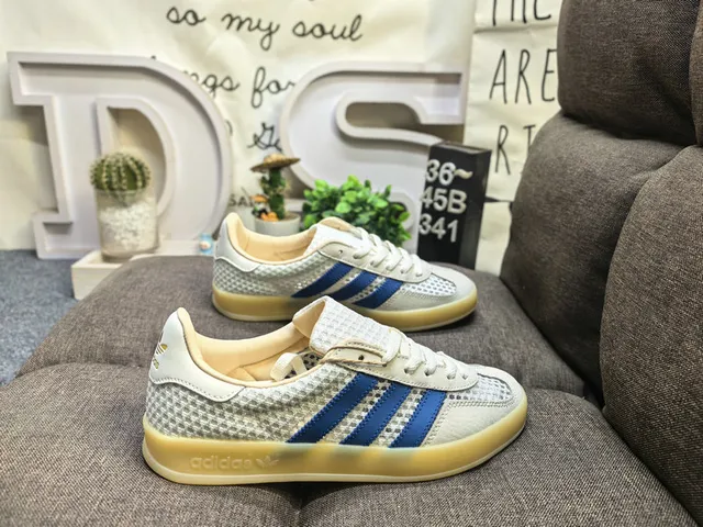 Adidas Gazelle Off-White and Navy Lifestyle Sneakers 11