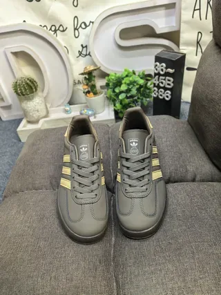 Adidas Gazelle Olive Gray and Gold Lifestyle Sneakers 10