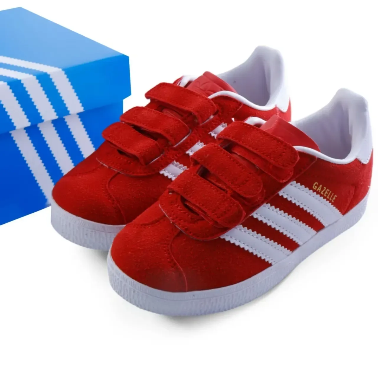 Adidas Gazelle Red White Suede Lifestyle Sneakers 3