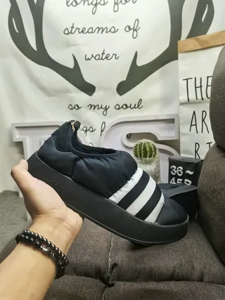 Adidas Gray and Mint Green Quilted Slip-On Casual Shoes 15