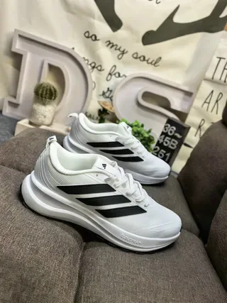 Adidas Gray Beige Mesh-and-Synthetic Upper Tonal Three-Stripe Branding Sneakers 9