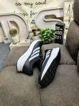 Adidas Gray Beige Mesh-and-Synthetic Upper Tonal Three-Stripe Branding Sneakers 16