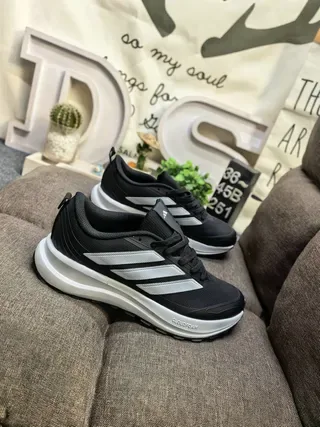 Adidas Gray Beige Mesh-and-Synthetic Upper Tonal Three-Stripe Branding Sneakers 19