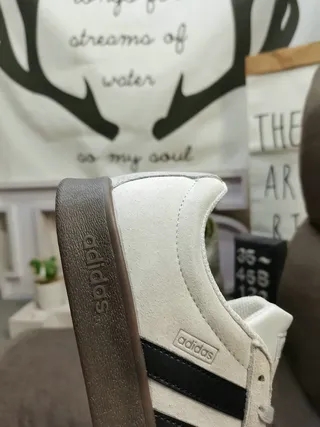 Adidas Gray Black Low-Top Suede-Like Upper Lifestyle Sneakers 3