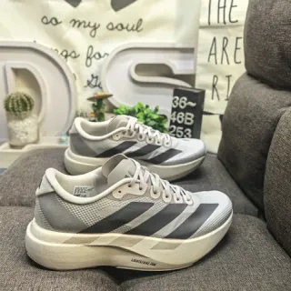Adidas Gray Black Mesh Upper Three-Stripe Side Branding Lifestyle Sneakers
