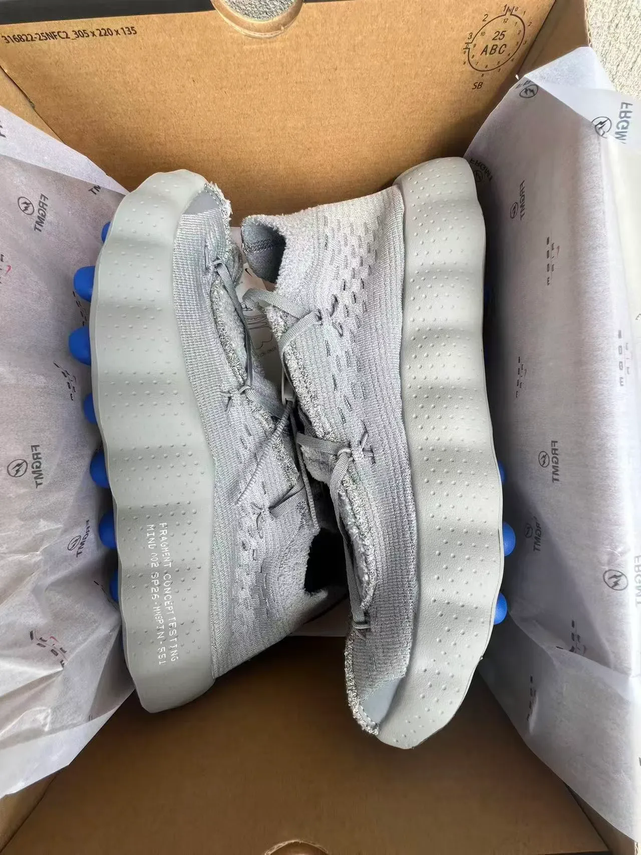 Adidas Gray Blue Sock-Fit Knit Upper Sculpted Perforated Midsole Sneakers 9
