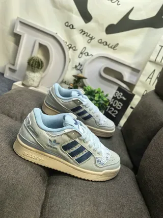 Adidas Gray Navy Low-Top Cupsole Sneakers 9