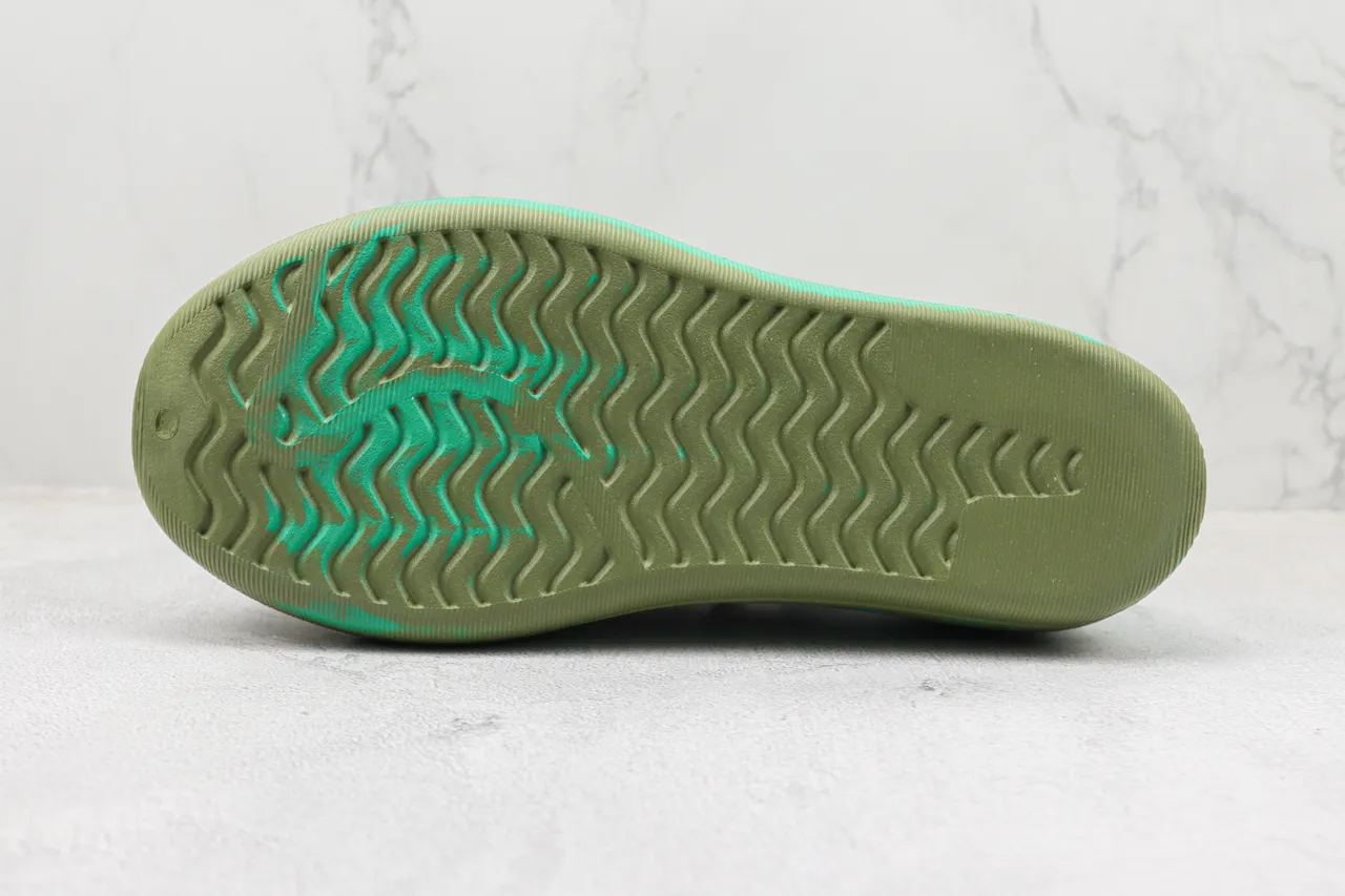 Adidas Green Black Slip-On Ribbed Textile Upper Lifestyle Sneakers 5