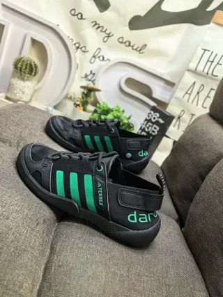 Adidas Green Pink Open-Strap Heel Loop Three Stripes Lifestyle Sneakers 7