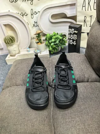Adidas Green Pink Open-Strap Heel Loop Three Stripes Lifestyle Sneakers 10